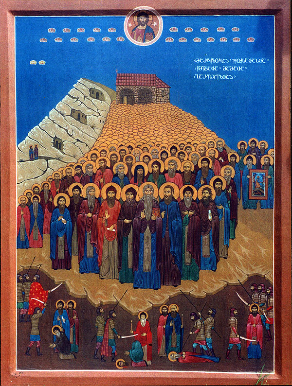 Cei 6000 de Sfinţi Mucenici din Mânăstirea Sfântul David Gareji, Georgia